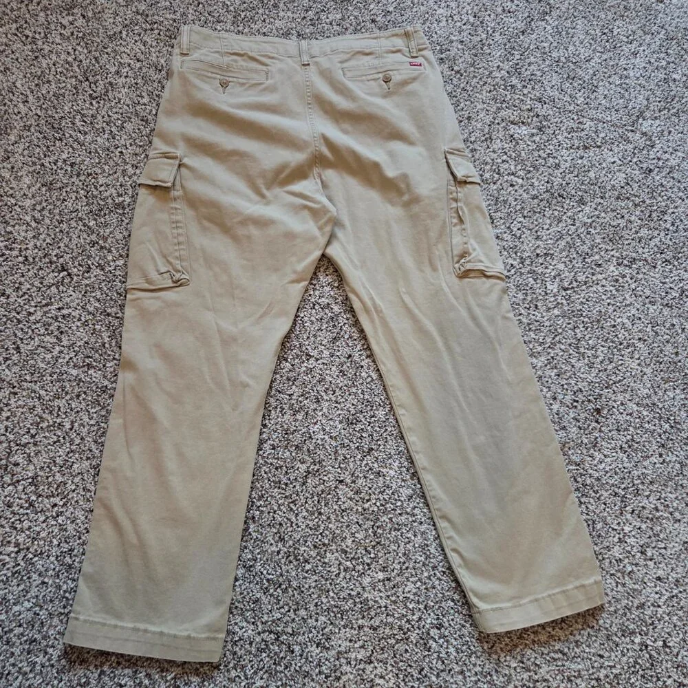 Levi's XX Cargo Taper Pants Khaki Men's Size 34x28 Casual Comfort Multi Pockets